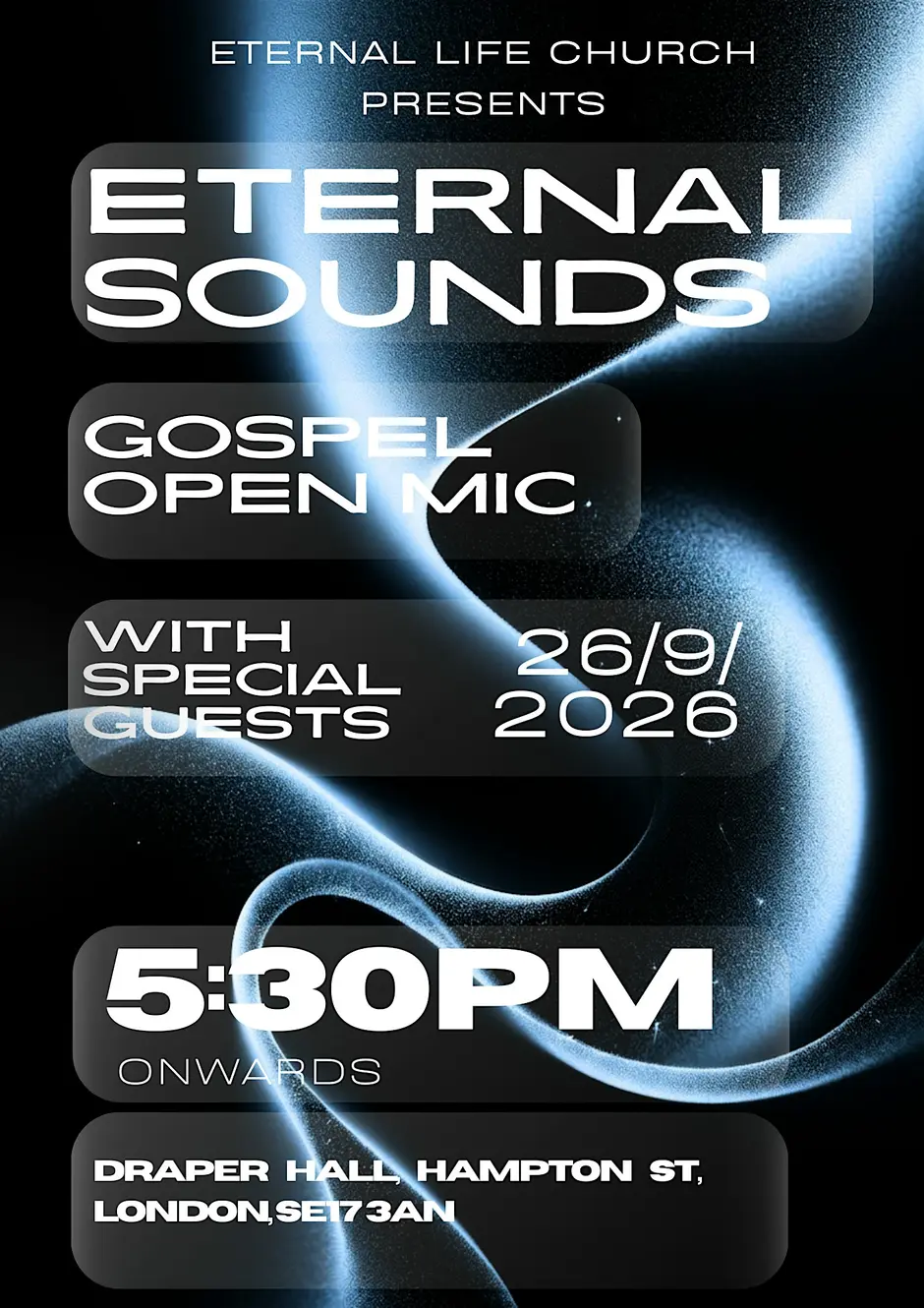 Eternal Sounds Gospel Open Mic Night with Special Guests